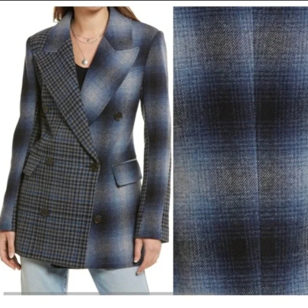 Avec Les Filles Treasure & Bond Plaid Blazer